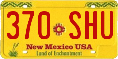 NM license plate 370SHU