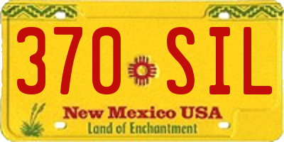 NM license plate 370SIL