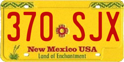 NM license plate 370SJX
