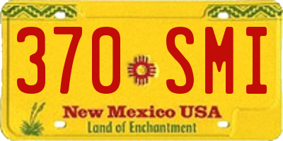 NM license plate 370SMI
