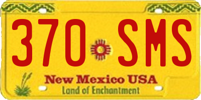 NM license plate 370SMS