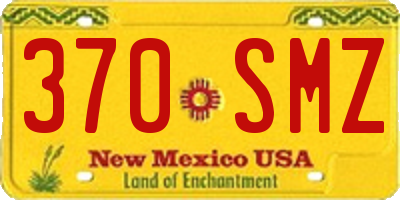 NM license plate 370SMZ