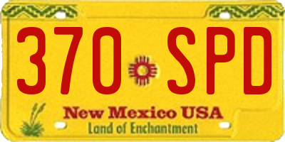 NM license plate 370SPD
