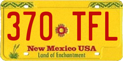 NM license plate 370TFL
