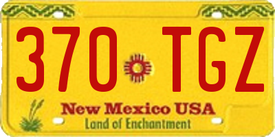 NM license plate 370TGZ