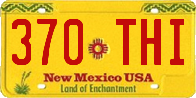 NM license plate 370THI
