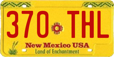 NM license plate 370THL