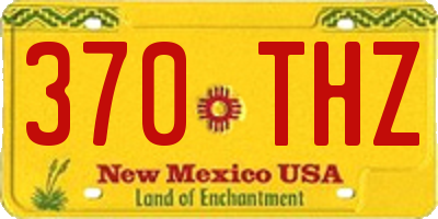 NM license plate 370THZ
