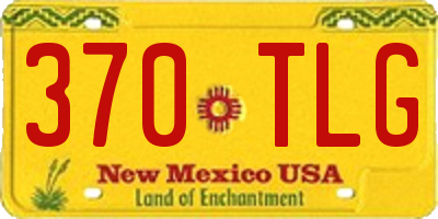 NM license plate 370TLG