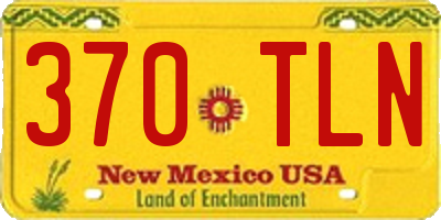 NM license plate 370TLN
