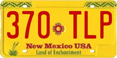 NM license plate 370TLP