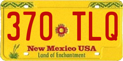 NM license plate 370TLQ