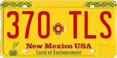 NM license plate 370TLS
