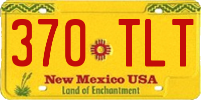 NM license plate 370TLT