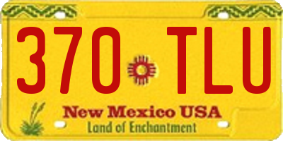 NM license plate 370TLU
