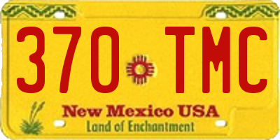 NM license plate 370TMC