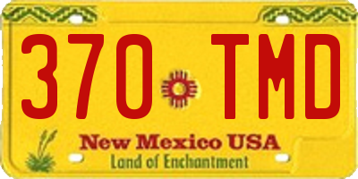 NM license plate 370TMD