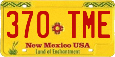 NM license plate 370TME