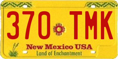 NM license plate 370TMK