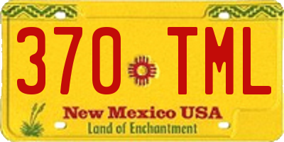 NM license plate 370TML