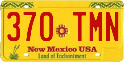 NM license plate 370TMN