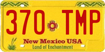 NM license plate 370TMP