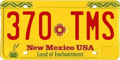 NM license plate 370TMS