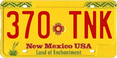 NM license plate 370TNK