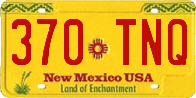 NM license plate 370TNQ