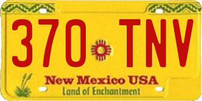 NM license plate 370TNV