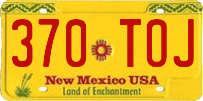 NM license plate 370TOJ
