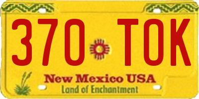 NM license plate 370TOK