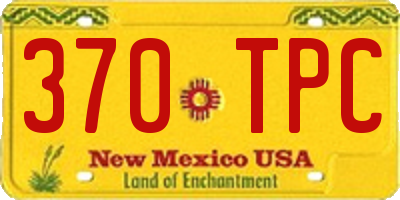 NM license plate 370TPC