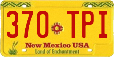 NM license plate 370TPI