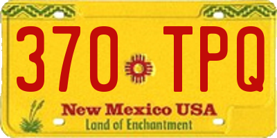 NM license plate 370TPQ