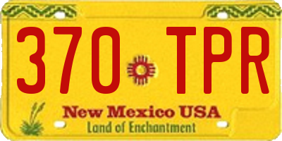 NM license plate 370TPR