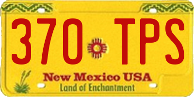 NM license plate 370TPS