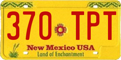 NM license plate 370TPT