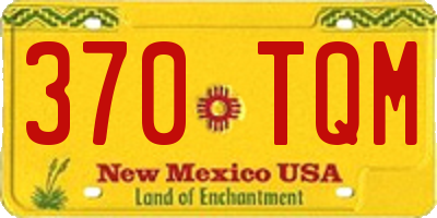 NM license plate 370TQM