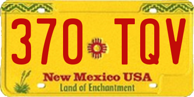 NM license plate 370TQV