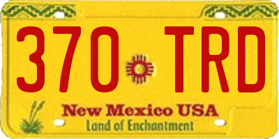NM license plate 370TRD
