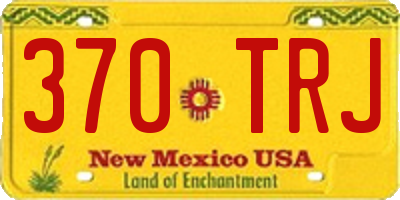 NM license plate 370TRJ