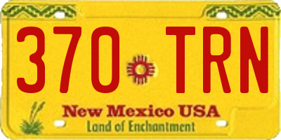 NM license plate 370TRN