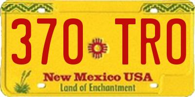 NM license plate 370TRO