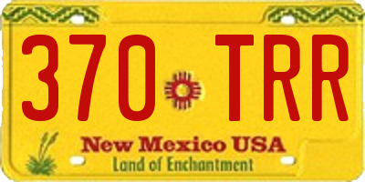 NM license plate 370TRR