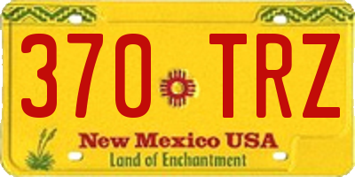 NM license plate 370TRZ
