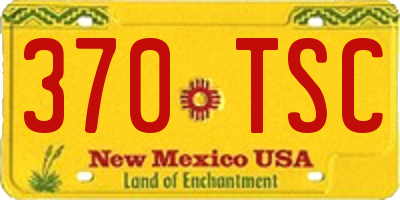 NM license plate 370TSC