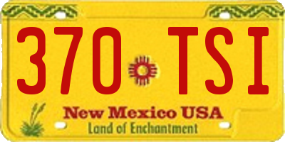 NM license plate 370TSI