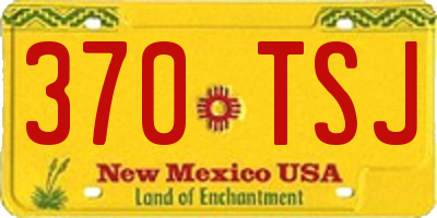 NM license plate 370TSJ