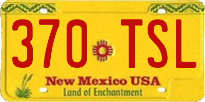 NM license plate 370TSL